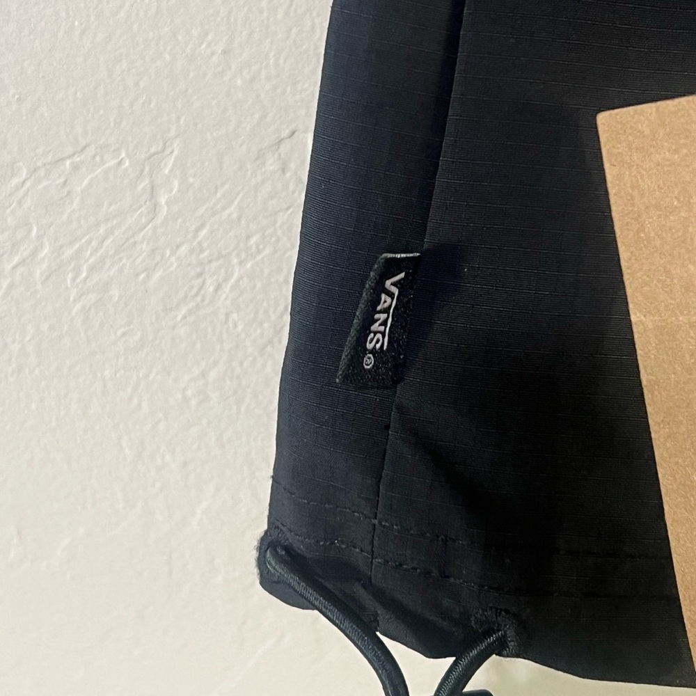 VANS Riley Parachute Nylon Bungee Cord Strapless Crop Tube Top Black XL NWT - Picture 5 of 8